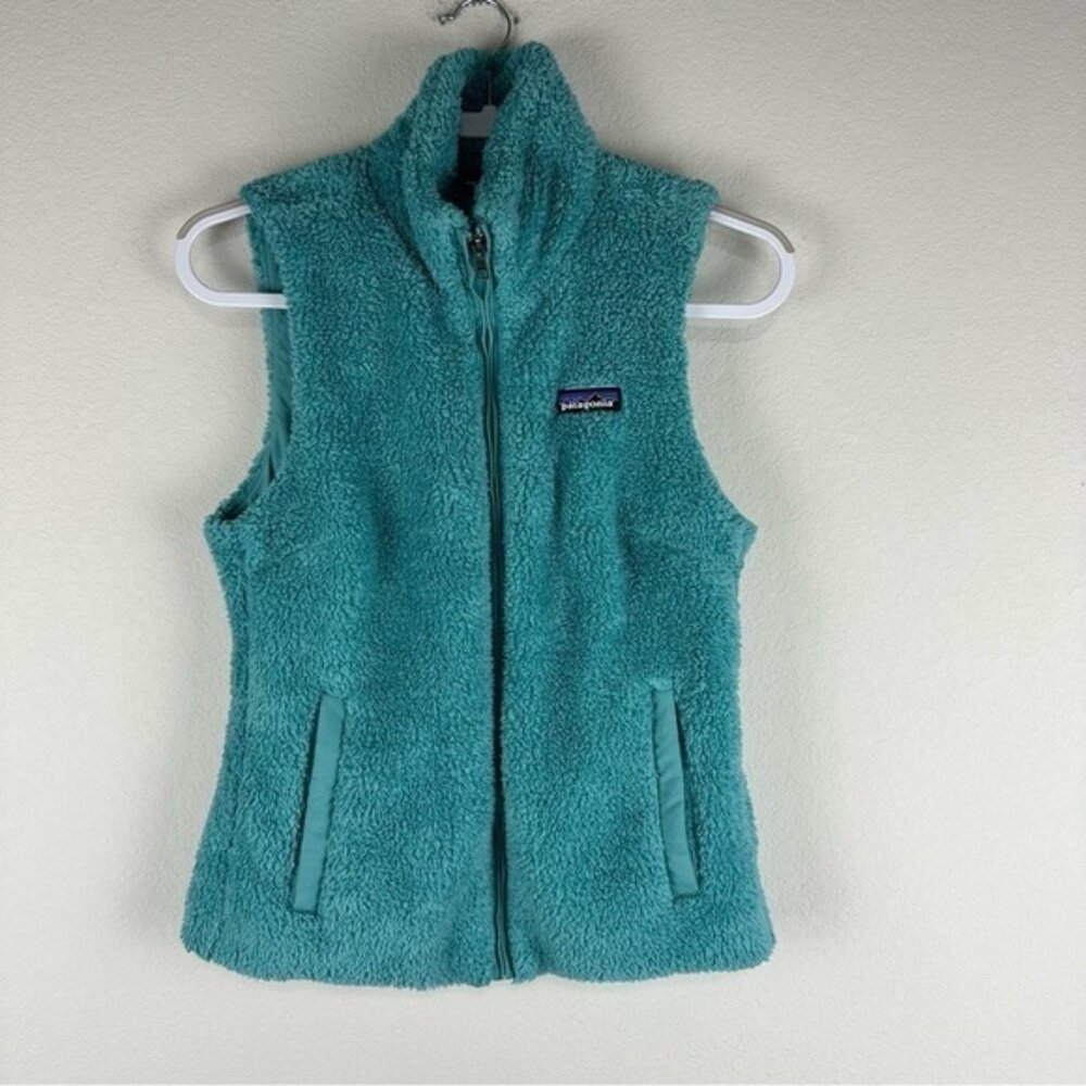 Patagonia Blue Los Gatos Fleece Zip Up Vest Size Small